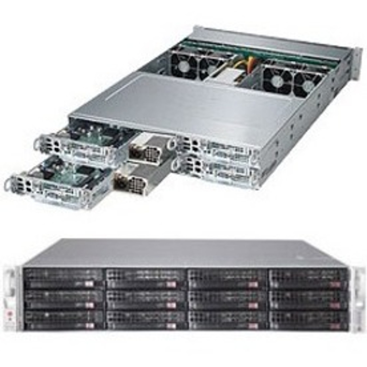 Supermicro SuperServer 6027PR-HC1TR Barebone System - 2U Rack-mountable - Socket R LGA-2011 - 2 x Processor Support - SYS-6027PR-HC1TR