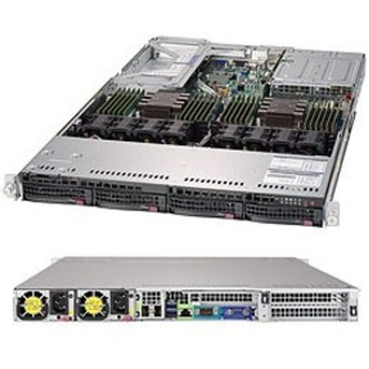 Supermicro SuperServer 6019U-TRTP Barebone System - 1U Rack-mountable - Socket P LGA-3647 - 2 x Processor Support - SYS-6019U-TRTP