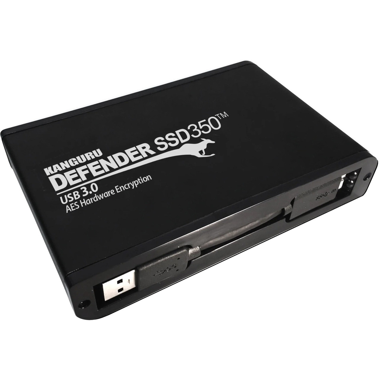 Kanguru Defender SSD350 1 TB FIPS 140-2 Certified - Hardware Encrypted Solid State Drive - 2.5" External - SATA (SATA/600) - Matte Black - TAA Compliant - KDH3B-350F-1TSSD