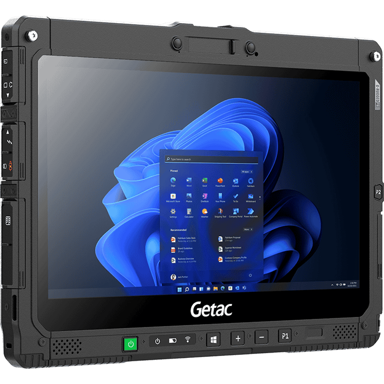 Getac K120 G2, i7-1165G7, W/ Hello Cam + Tablet Hard Handle, Win11 PROx64 + 16GB, 256GB, SR FHD LCD+TS+Rear Camera+stylus, US Power cord, (No Keyboard Dock), Wifi + BT + GPS/Glonass +PT