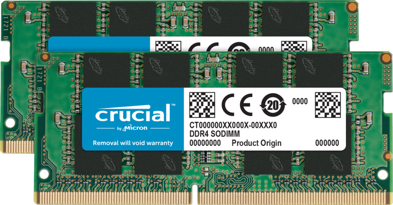 Micron Crucial 16GB Kit 2x8G DDR4-2400 SODIMM 2-8GB DDR4-2400 SODIMM 1.2V CL17 CT2K8G4S24AM
