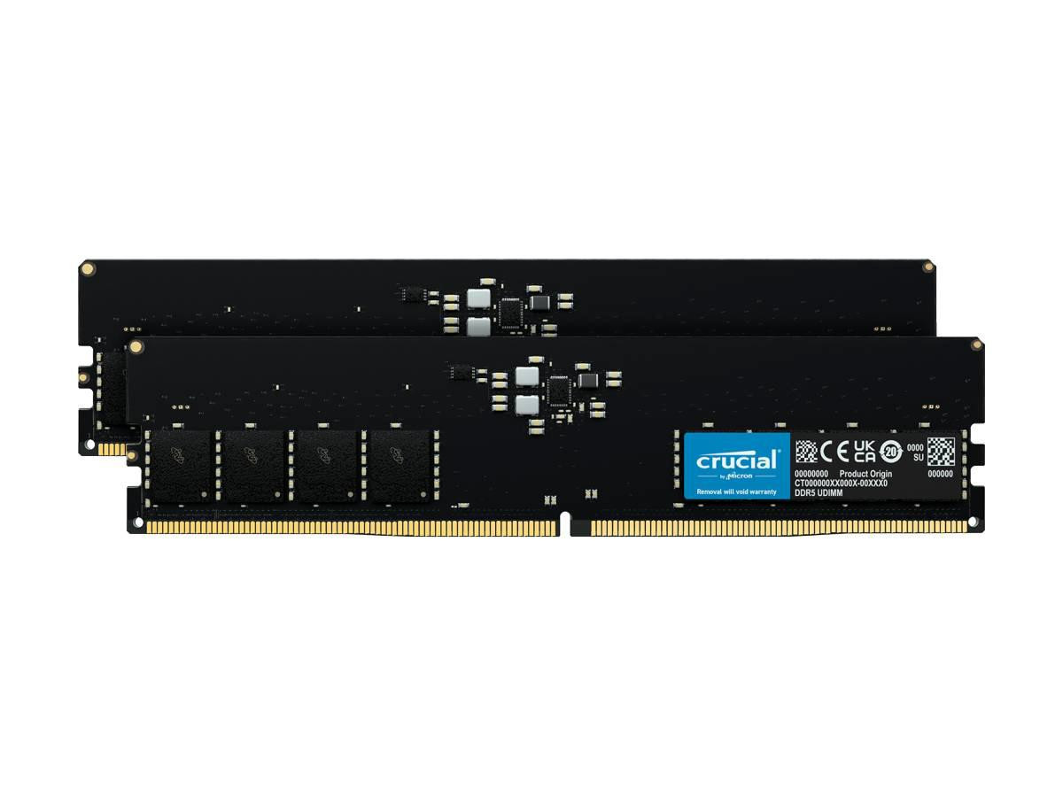Micron Crucial 64GB Kit (2X32Gb) DDR5-5600 UDIMM Cl46 Micron Crucial 64GB Kit (2X32Gb) DDR5-5600 UDIMM Cl46