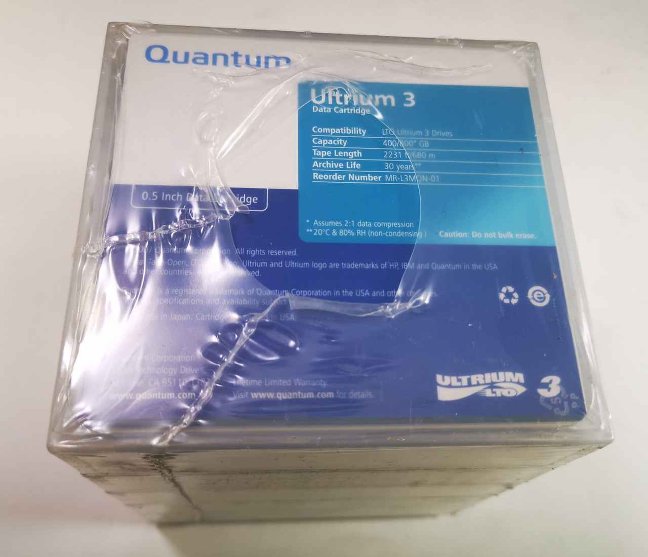 Quantum data cartridge, LTO Ultrium 6 (LTO-6) using MP, pre-labeled, 20-pack