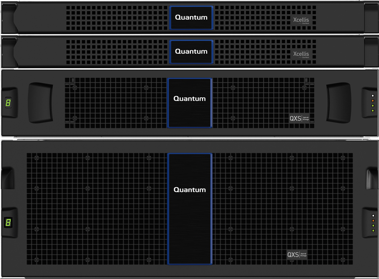 Quantum Xcellis Workflow Director Gen2 with combined user data and metadata, QXS-412RC (iSCSI/FC), 96TB raw (12x8TB), non-SED, dual node; Support Plan, Bronze (5x9xNext Business Day, CRU); annual, zone 3
