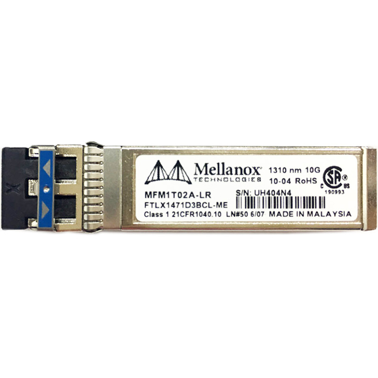 Nvidia-Mellanox SFP+ optical module for 10GBASE-LR - MFM1T02A-LR