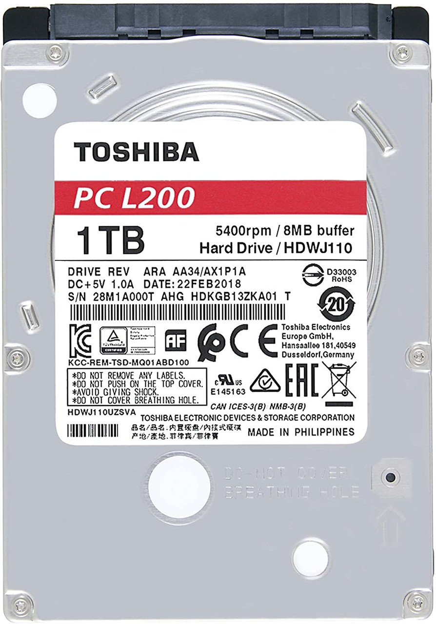 Toshiba 1Tb 2.5 Inches 5400Rpm 9.5Mm Mobile - HDKGB13ZKA01