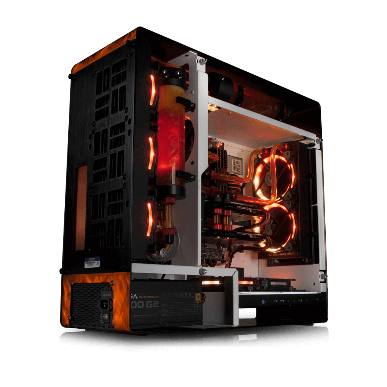 CybertronPC Custom Configured System/ Ryzen TRIPPER 3970X 3.70GHz C32 sTRX4/ 360mm Liquid Cooler for CPUs/ AMD TR4 Chipset Motherboard/ (2x) 16GB DDR4-3000 XPG Spectrix RGB/ 2TB 970 EVO Plus NVMe M.2 SSD(OS)/ 2TB 970 EVO Plus NVMe M.2 SSD(Storage