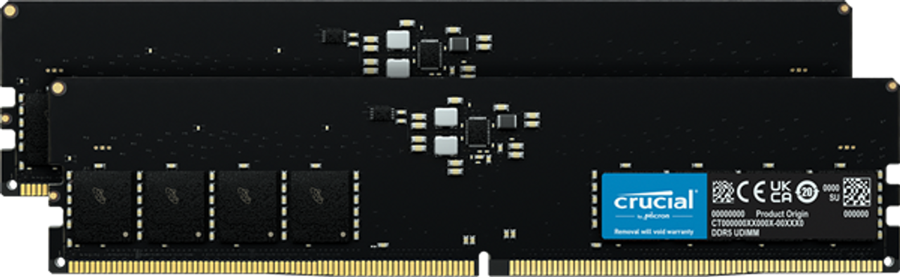 Micron 64Gb Kit (2X32Gb) Ddr5-4800 Udimm Cl40 (16Gbit)