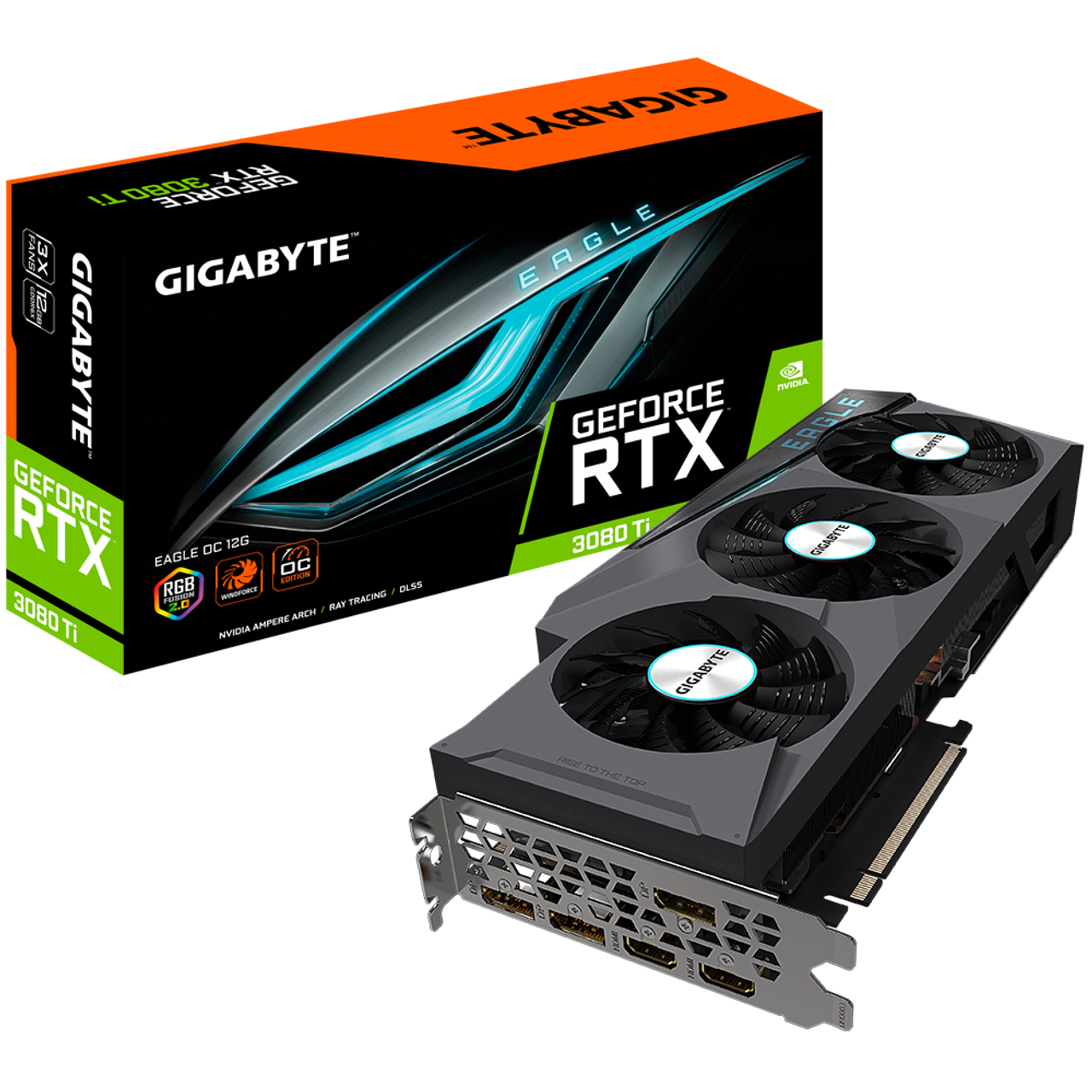 Gigabyte NVIDIA GeForce RTX 3080 Ti Graphic Card - 12 GB GDDR6X - 1.67 GHz Core - 1.68 GHz Boost Clock - 384 bit Bus Width - PCI Express 4.0 x16 - DisplayPort - HDMI GV-N308TEAGLE OC-12GD