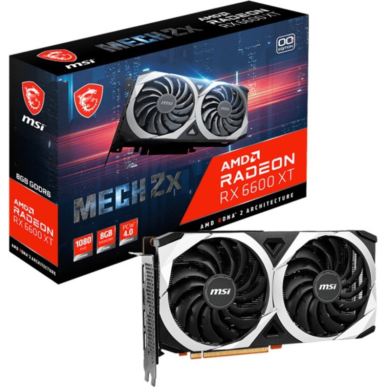 MSI AMD Radeon RX 6600 XT MECH 2X 8G OC Graphic Card