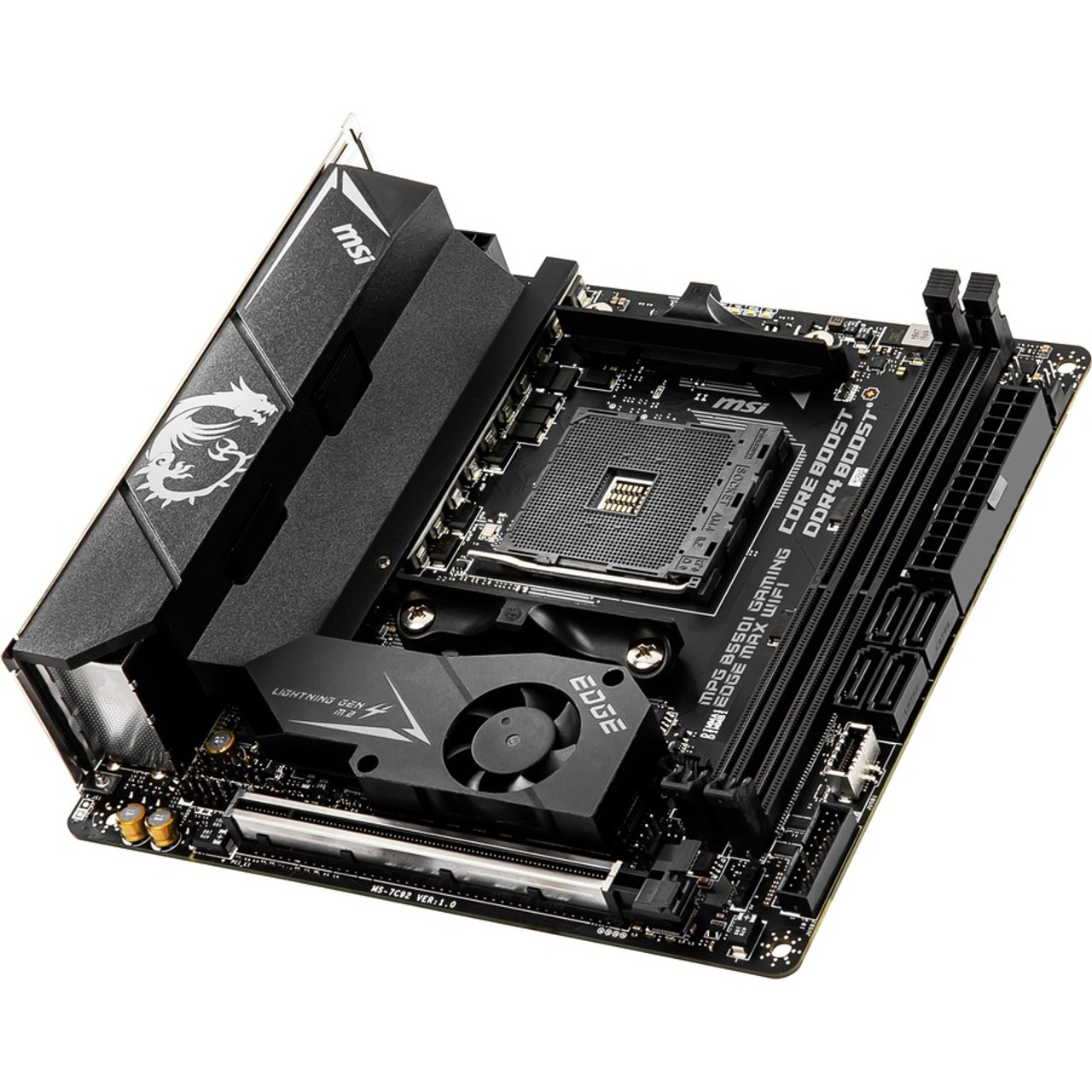 MSI MPG B550I GAMING EDGE MAX Mini ITX Motherboard Socket AM4 AMD