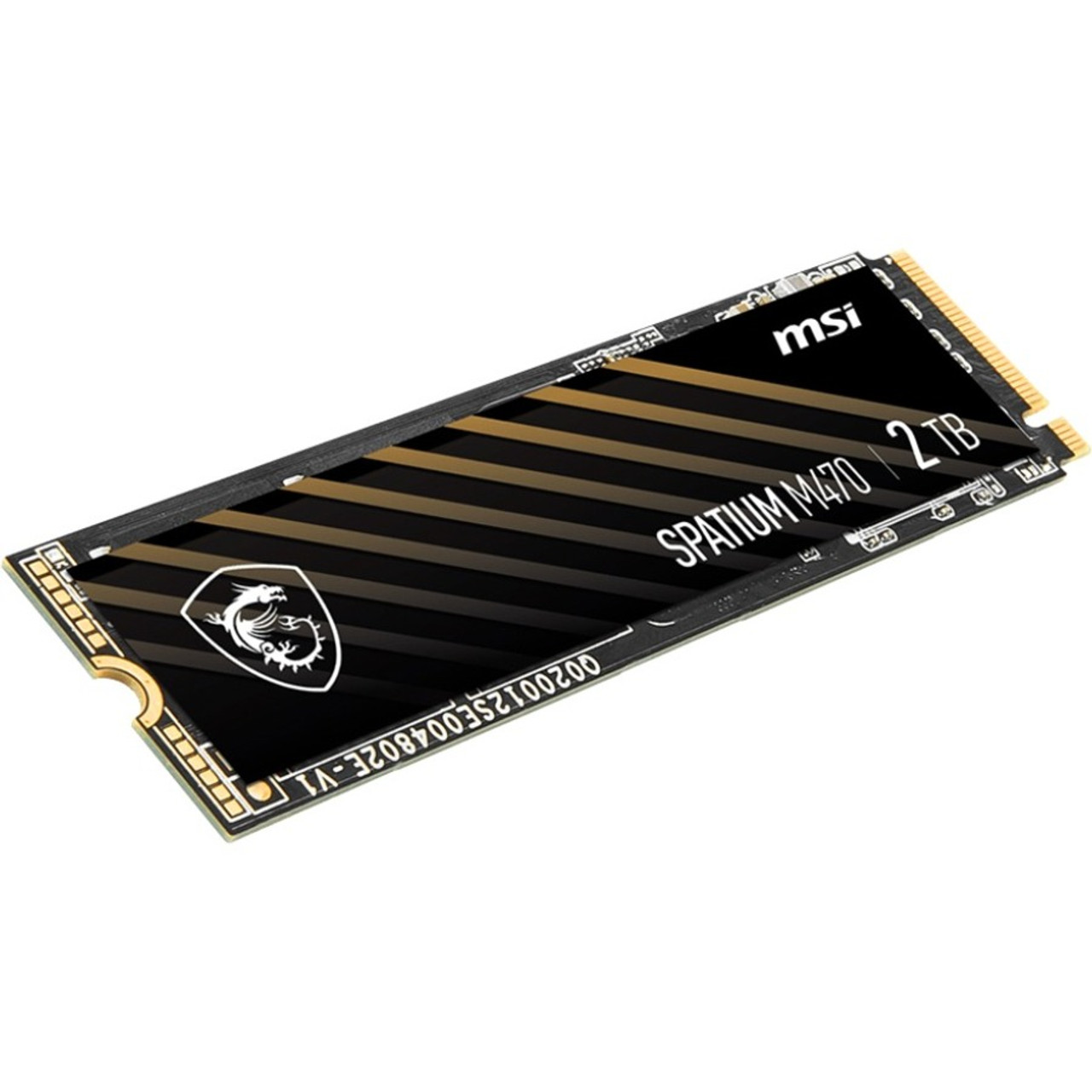 MSI SPATIUM M470 2 TB Solid State Drive - M.2 2280 Internal - PCI Express NVMe (PCI Express NVMe 4.0 x4) - Desktop PC, Notebook Device Supported - 3300 TB TBW - 5000