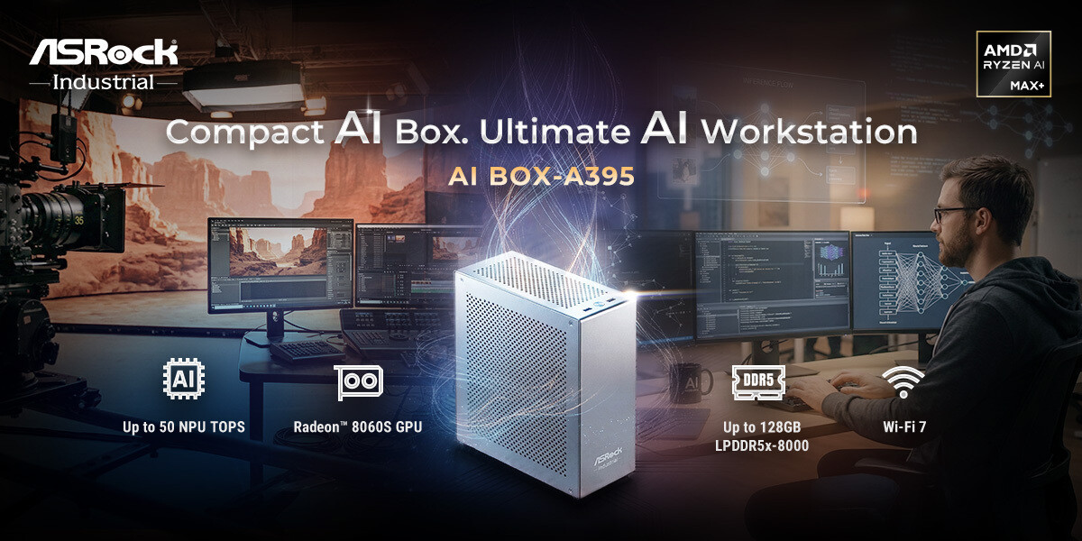 ASRock Industrial AI BOX-A395: A Compact Powerhouse for Edge AI Workloads