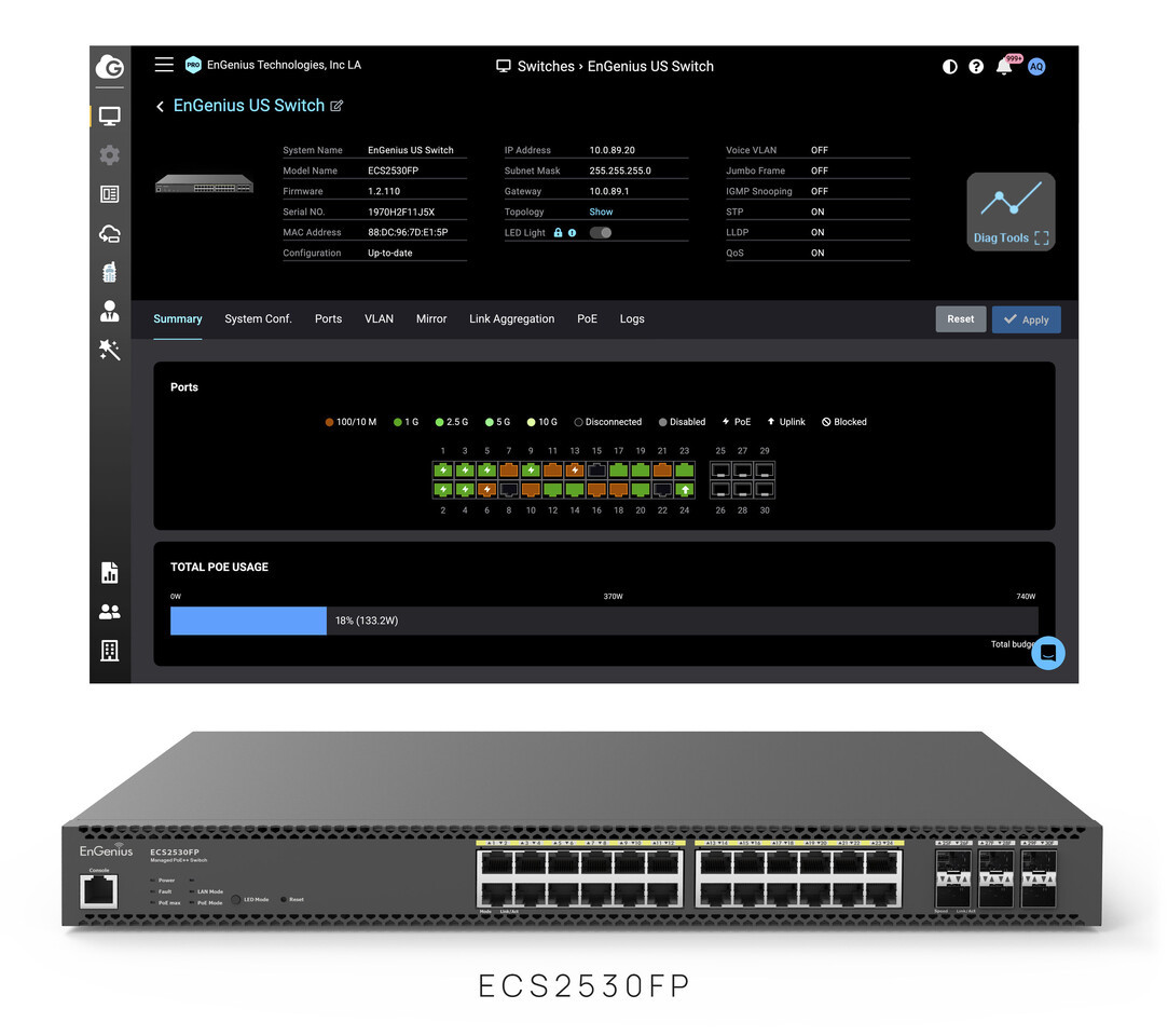 EnGenius Launches ECS2530FP Multi-Gigabit Switch with 90W PoE++ and ...
