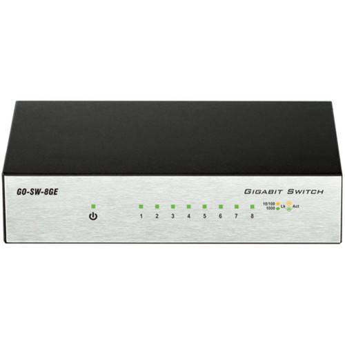 D-Link GO-SW-8GE 8-Port Gigabit Unmanaged Metal Desktop Switch