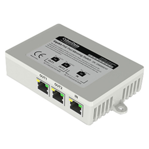 CyberData 2-Port PoE Gigabit Port Mirroring Switch 11258