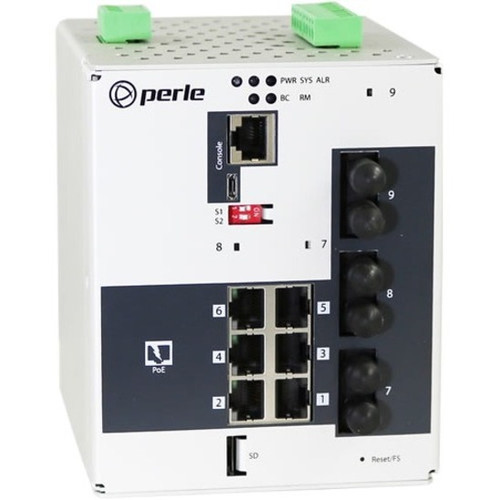 Perle IDS-509F3PP6-T2SD40-SD20 - Industrial Managed Power Over Ethernet Switch
