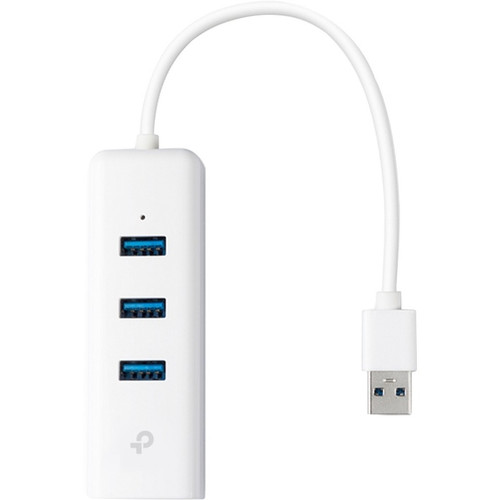 USB 3.0 to Ethernet Adapter, Portable 3-port USB Hub with 1 Gigabit  UE330