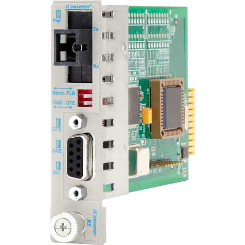 iConverter RS-232 Serial Single-Fiber Media Converter DB-9 SC Single-Mode BiDi 20km Module - 8771-1