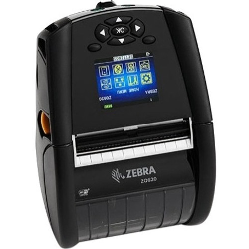 Zebra ZQ620 Mobile Direct Thermal Printer - Monochrome - Portable - Receipt Print - USB - Bluetooth - Battery Included - ZQ62-AUWB000-00