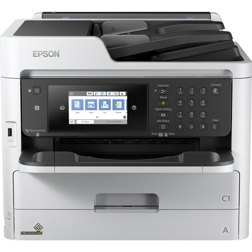 Epson WorkForce Pro WF-C5790 Inkjet Multifunction Printer-Color-Copier/Fax/Scanner-4800x1200 dpi Print-Automatic Duplex Print-45000 Pages-330 sheets Input-1200 dpi Optical Scan-Color Fax-Wireless LAN-Apple AirPrint - C11CG02201