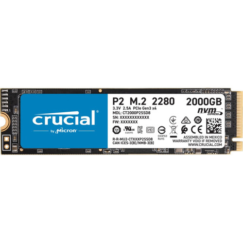 Crucial P2 CT2000P2SSD8 2 TB Solid State Drive - M.2 2280 Internal