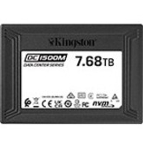 Kingston DC1500M 7.68 TB Solid State Drive - 2.5" Internal - U.2 (PCI Express NVMe 3.0 x4)