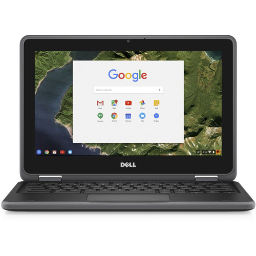 Dell Chromebook 3189 11.6" Touchscreen Convertible 2 in 1 Chromebook - 1366 x 768 - Intel Celeron N3060 Dual-core (2 Core) 1.60 GHz - 4 GB Total RAM - 16 GB Flash Memory - Black