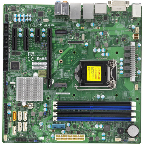 Supermicro X11SSQ-L Server Motherboard - Intel H110 Chipset - Socket H4 LGA-1151 - Micro ATX - MBD-X11SSQ-L-B