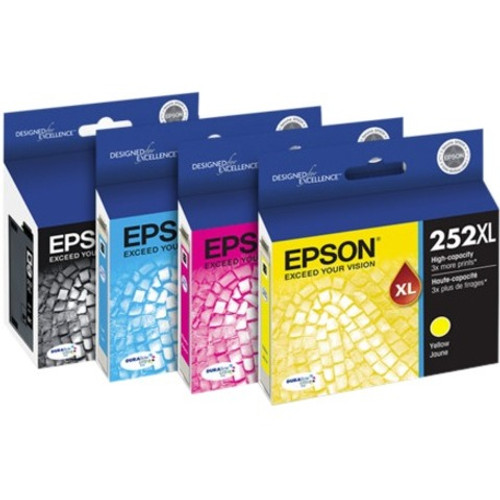 Epson DURABrite Ultra 252XL Original Ink Cartridge - Combo Pack - Black, Cyan, Magenta, Yellow - T252XL-BCS