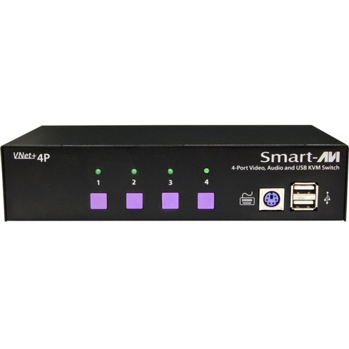 SmartAVI VNET+4P, 4X1 WUXGA, USB, Audio Switch - VNET+4PS