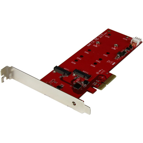 StarTech 2x M.2 SATA SSD Controller Card - PCIe - PCI Express M.2 SATA III Controller - NGFF Card Adapter - PEX2M2