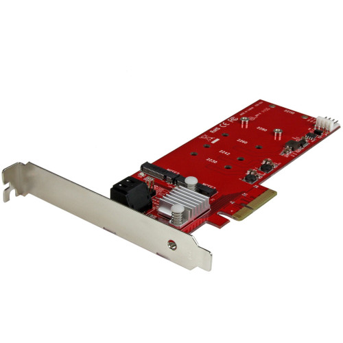 StarTech 2x M.2 NGFF SSD RAID Controller Card plus 2x SATA III Ports - PCIe - Two Slot PCI Express M.2 RAID Card plus Two SATA Ports - PEXM2SAT3422