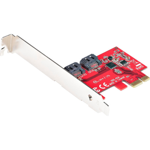 StarTech SATA PCIe Card, 2 Port PCIe SATA Expansion Card, 6Gbps SATA, PCI Express to SATA Adapter, Non-RAID, PCIe to SATA Converter - 2P6G-PCIE-SATA-CARD