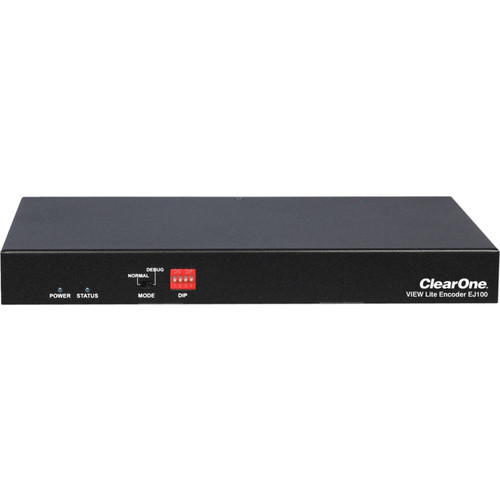 ClearOne VIEW Lite Encoder EJ100 - Functions: Video Streaming, Video Encoding - USB Type B - 1920 x 1080 - Network (RJ-45) - Audio Line In - Audio Line Out - Mountable SUPPLY & RACK MNT KIT INCL