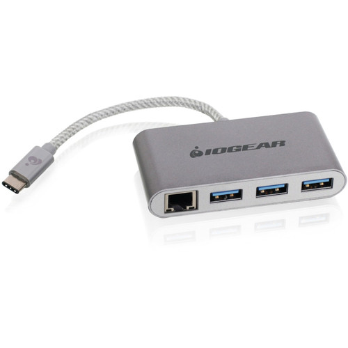 IOGEAR HUB-C Gigalinq USB-C to USB-A Hub with Ethernet Adapter - GUH3C34