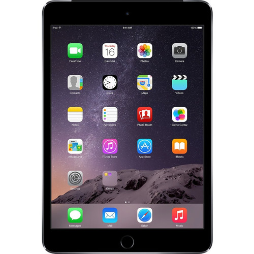 Apple iPad mini 3 Tablet - 7.9" - Cyclone Dual-core (2 Core) 1.30 GHz - 16 GB Storage - iOS 8 - Space Gray - Refurbished - FGNR2LL/A