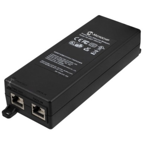 Microchip 1 port, 60W, IEEE 802.3bt indoor PoE midspan - PD-9501-10GC/AC-US