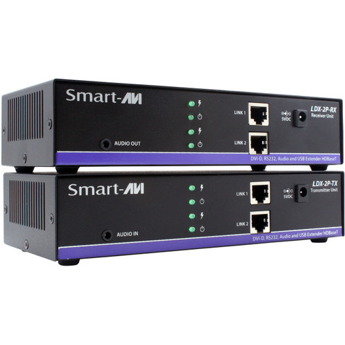 SmartAVI Dual DVI-D, USB, Dual RS-232, and Audio Extender - LDX-2PS