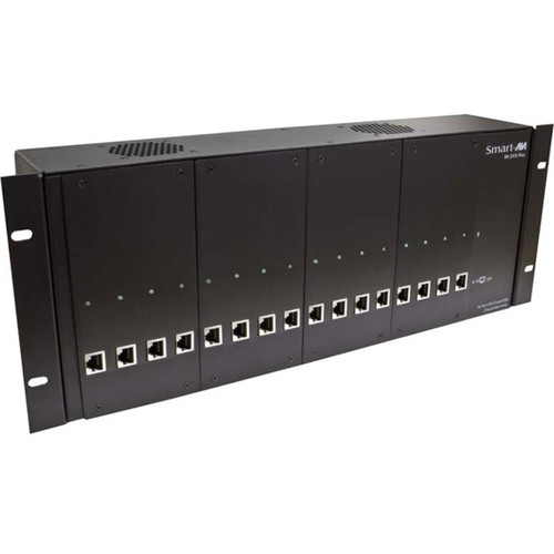 SmartAVI Powered Rack/Chassis with DVI-D/USB CAT6 STP Transmitter, 4 Card Package - RK-DVX-PLUS-TX4S