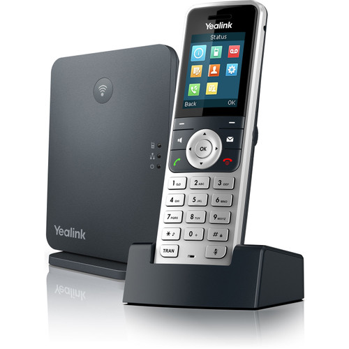 Yealink W53P IP Phone - Cordless - Corded - DECT - Wall Mountable, Desktop - Alabaster Silver, Classic Gray - W53P