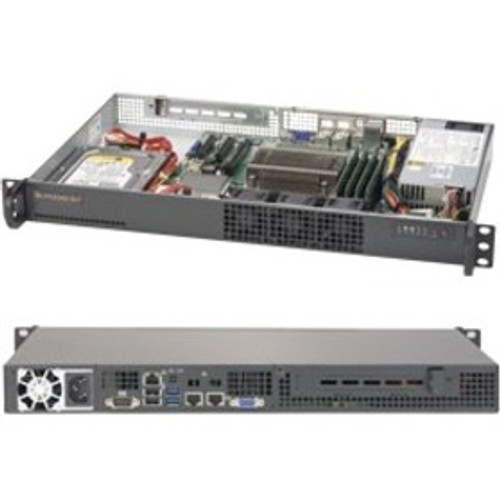 SuperMicro SuperServer 5019S-L Barebone System - 1U Rack-mountable - Socket H4 LGA-1151 - 1 x Processor Support - SYS-5019S-L