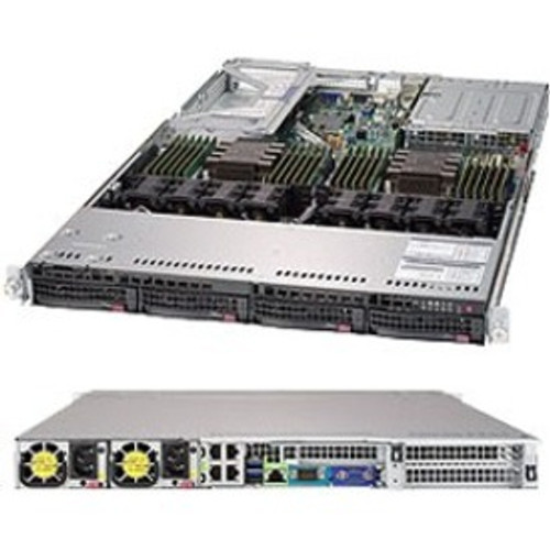 Supermicro SuperServer 6019U-TR4 Barebone System - 1U Rack-mountable - Socket P LGA-3647 - 2 x Processor Support - SYS-6019U-TR4