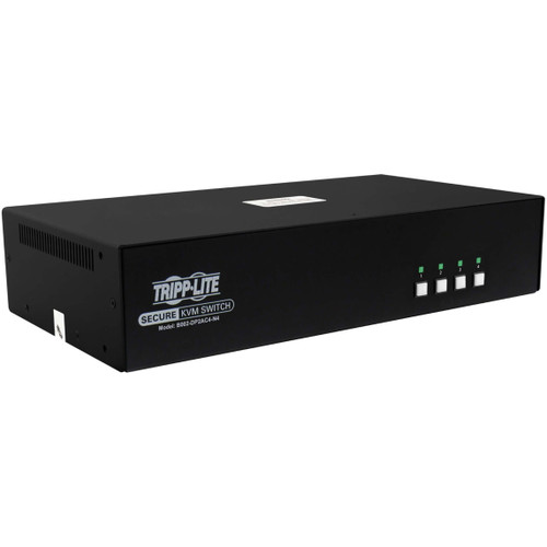 Tripp Lite Secure KVM Switch, 4Port, Dual Head, DisplayPort to DisplayPort, 4K, NIAP PP4.0, Audio, CAC, TAA -B002=P2AC4=4