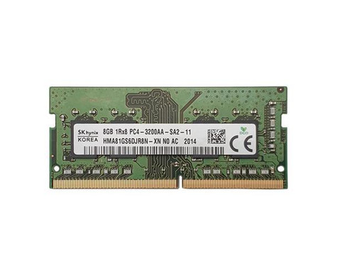 HYNIX - 8GB DDR4 SDRAM Memory Module - For Mobile PC, Server - 8 GB - DDR4-3200/PC4-25600 DDR4 SDRAM - 3200 MHz - CL22 - 1.20 V - Non-ECC - Unbuffered - 260-pin - SoDIMM  - HMA81GS6CJR8N-XN