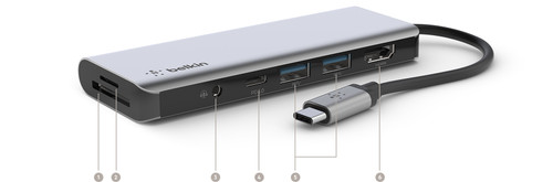 Belkin USB-C 7-in-1 Multiport Hub Adapter