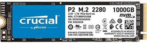 Crucial P2 1000GB 3D NAND NVMe PCIe M.2 SSD
