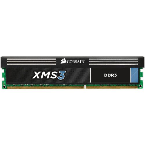 Corsair XMS CMX4GX3M1A1333C9 4GB DDR3 SDRAM Memory Module - For Desktop PC - 4 GB (1 x 4GB) - DDR3-1333/PC3-10600 DDR3 SDRAM - 1333 MHz - 240-pin - DIMM CL9 DIMM FOR AMD INTEL DUAL CHANNEL