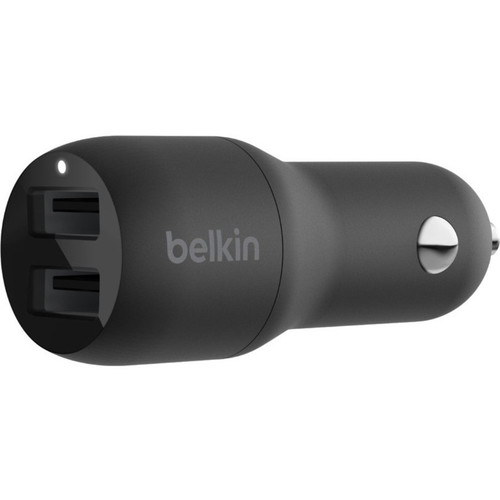 Belkin Boost Charge Dual USB-A Car Charger 24W. - CCB001BTBK