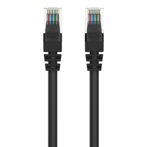 Belkin 3FT CAT5e Snagless Patch Cable, UTP, Gray PVC jacket, 24AWG, T568B, 50 Micron, gold plated RJ-45 male to RJ-45 male 350MHz/1Gbps. - A3L791-03-S